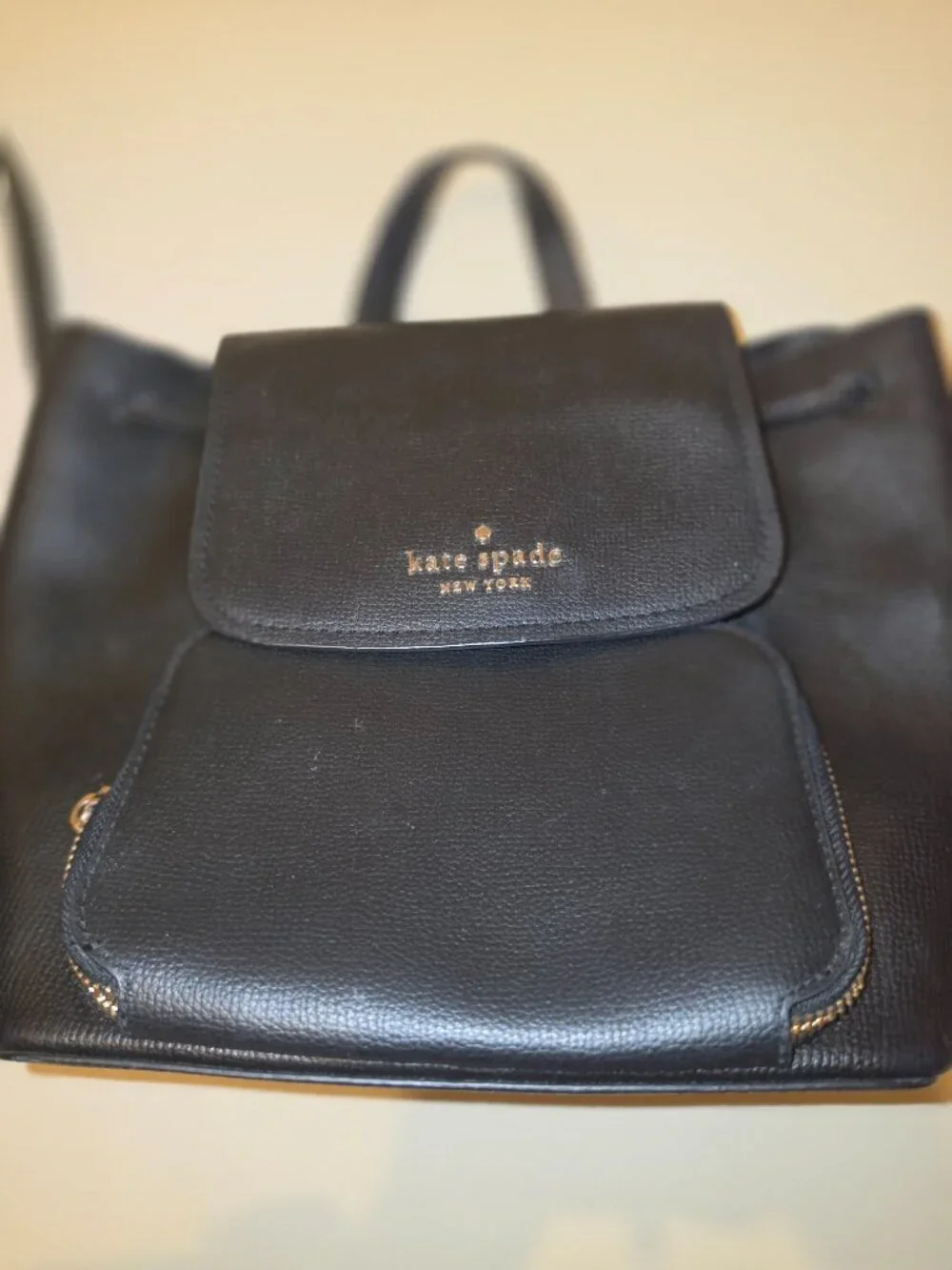 Kate Spade New York Black Leather Backpack